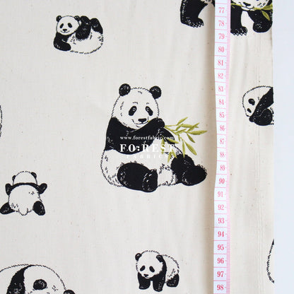 oxford - Bamboo Leaf Panda fabric - FO:REST Fabric 布恩堂Liberty fabrictana lawnjapanese fabricykk zipper