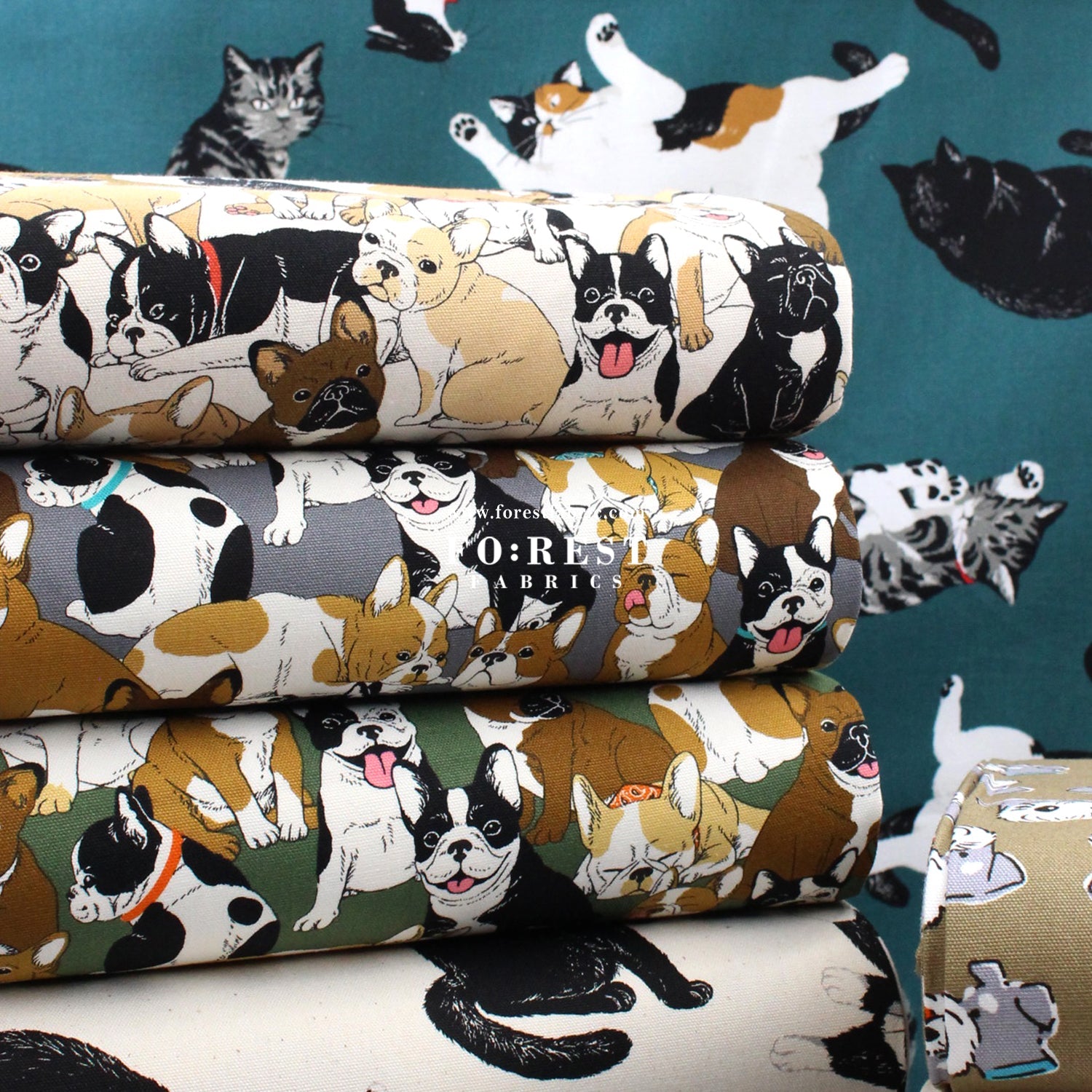 Oxford - bulldog fabric Natural - FO:REST Fabric 布恩堂Liberty fabrictana lawnjapanese fabricykk zipper