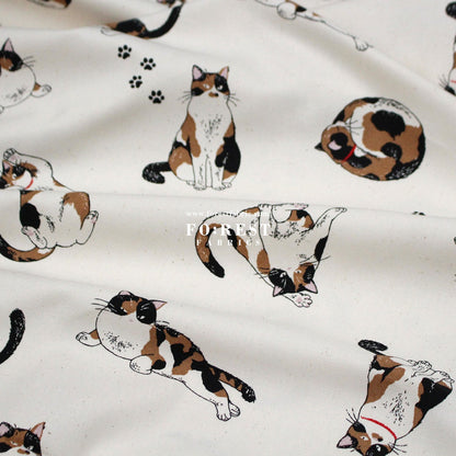 oxford - Calico Cats fabric - FO:REST Fabric 布恩堂Liberty fabrictana lawnjapanese fabricykk zipper