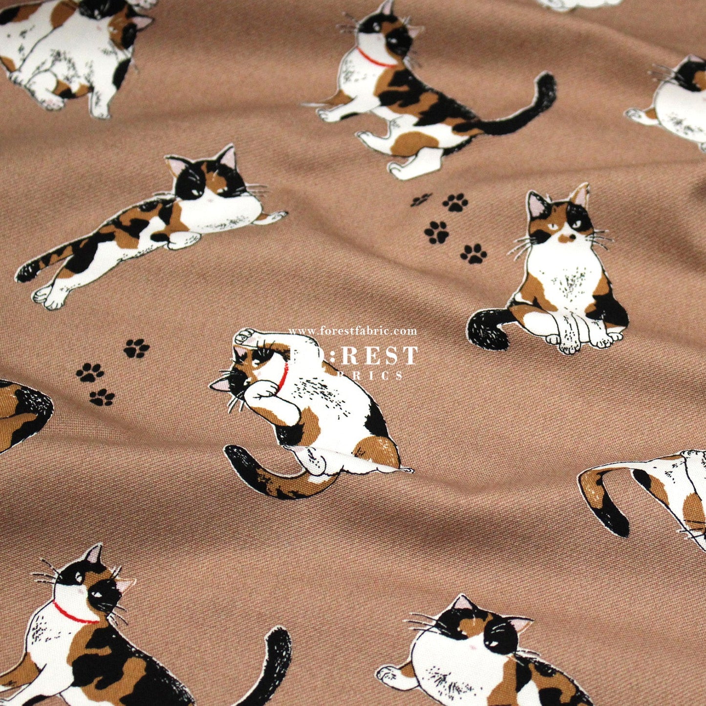 oxford - Calico Cats fabric - FO:REST Fabric 布恩堂Liberty fabrictana lawnjapanese fabricykk zipper