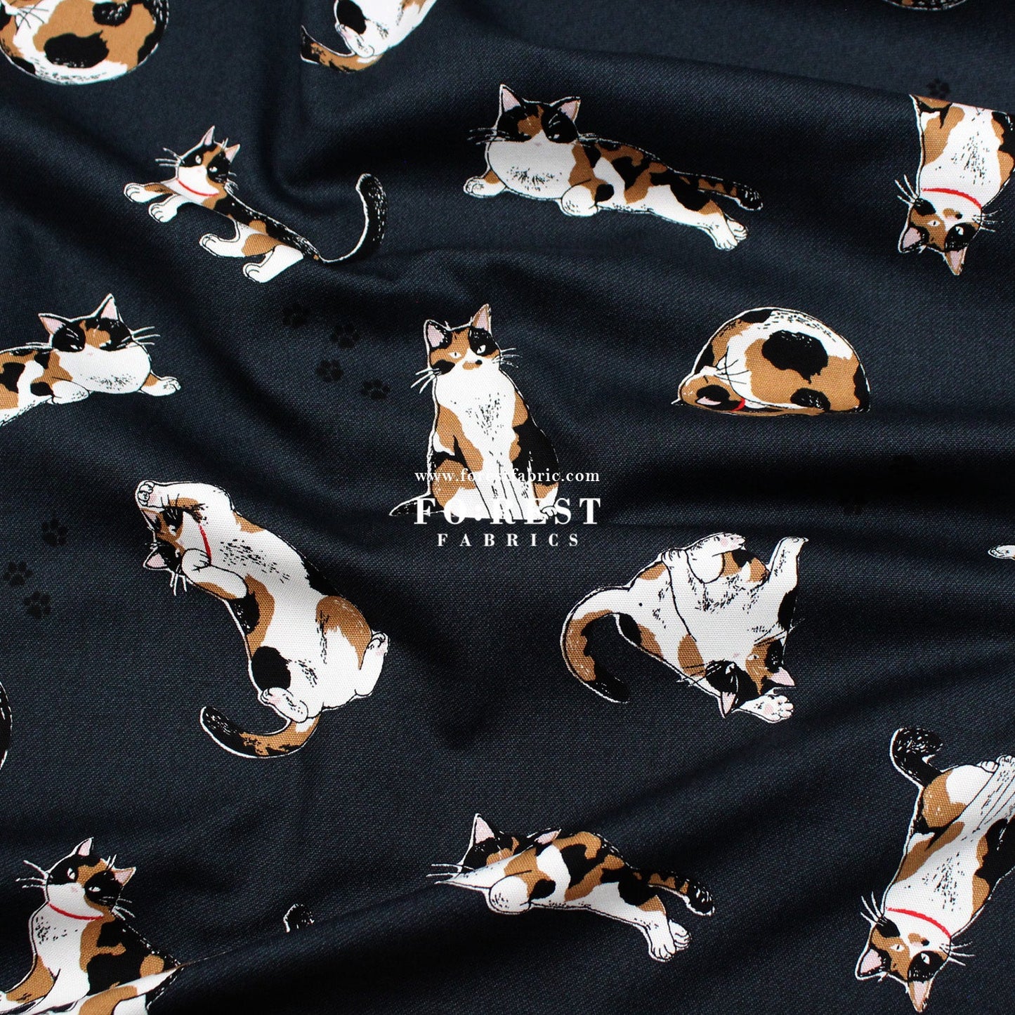 oxford - Calico Cats fabric - FO:REST Fabric 布恩堂Liberty fabrictana lawnjapanese fabricykk zipper
