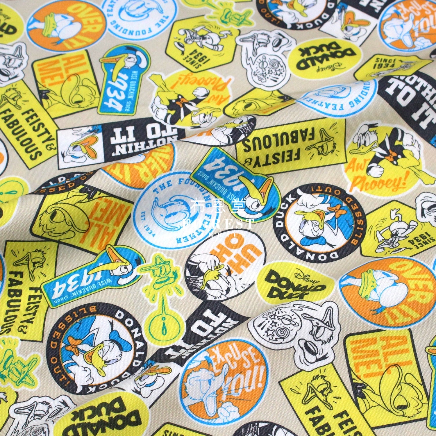 Oxford - Donald Duck Fabric Khaki