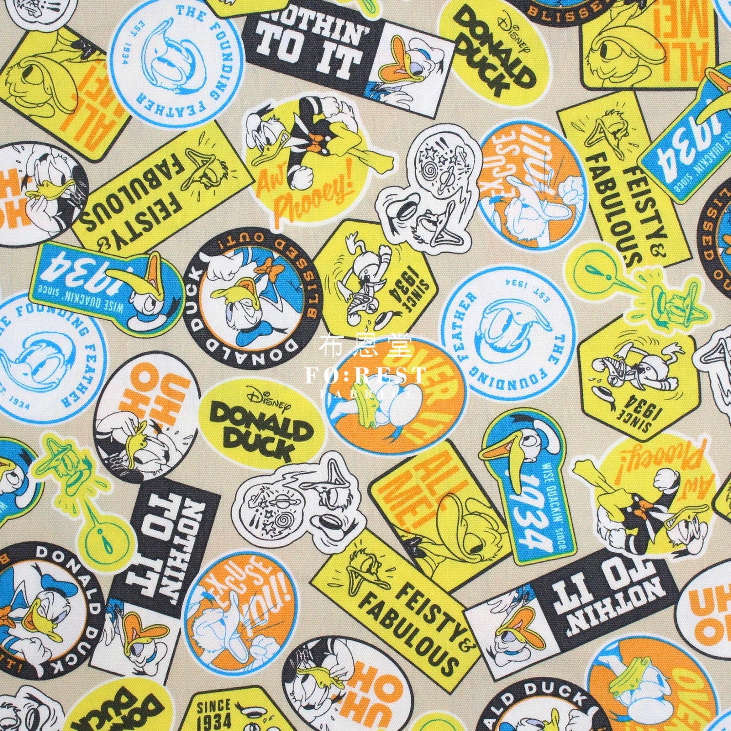Oxford - Donald Duck Fabric Khaki