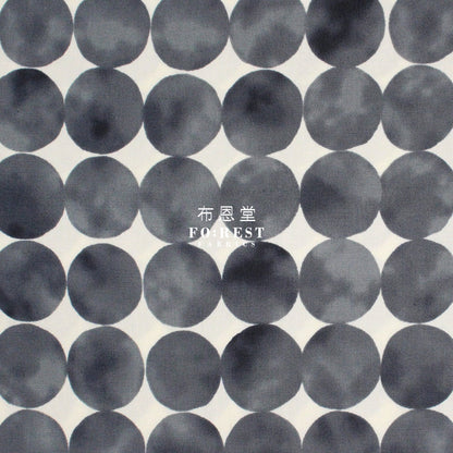 Oxford - Dot Circle Fabric Black Oxford