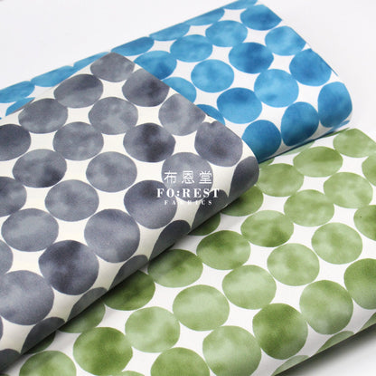 Oxford - Dot Circle Fabric Green Oxford