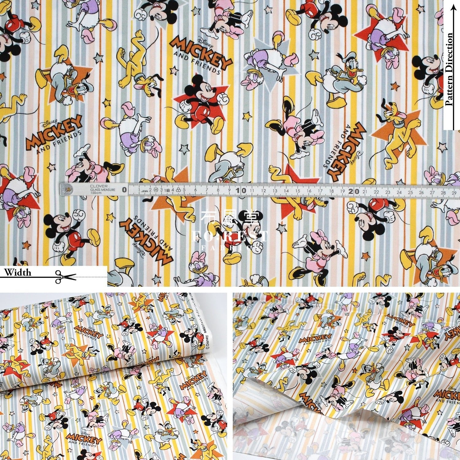 oxford - mickey fabric - FO:REST Fabric 布恩堂Liberty fabrictana lawnjapanese fabricykk zipper