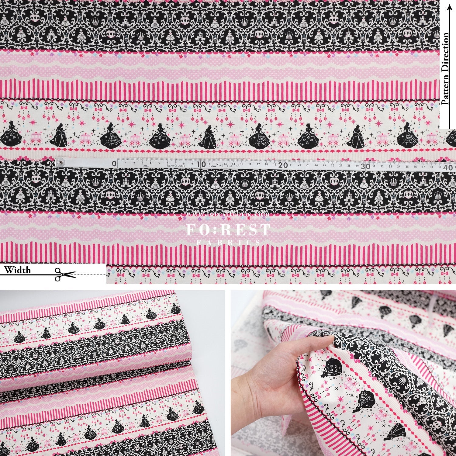 oxford - My Diamond Princess fabric - FO:REST Fabric 布恩堂Liberty fabrictana lawnjapanese fabricykk zipper