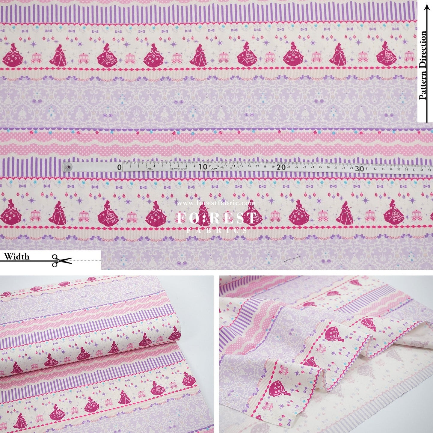 oxford - My Diamond Princess fabric - FO:REST Fabric 布恩堂Liberty fabrictana lawnjapanese fabricykk zipper