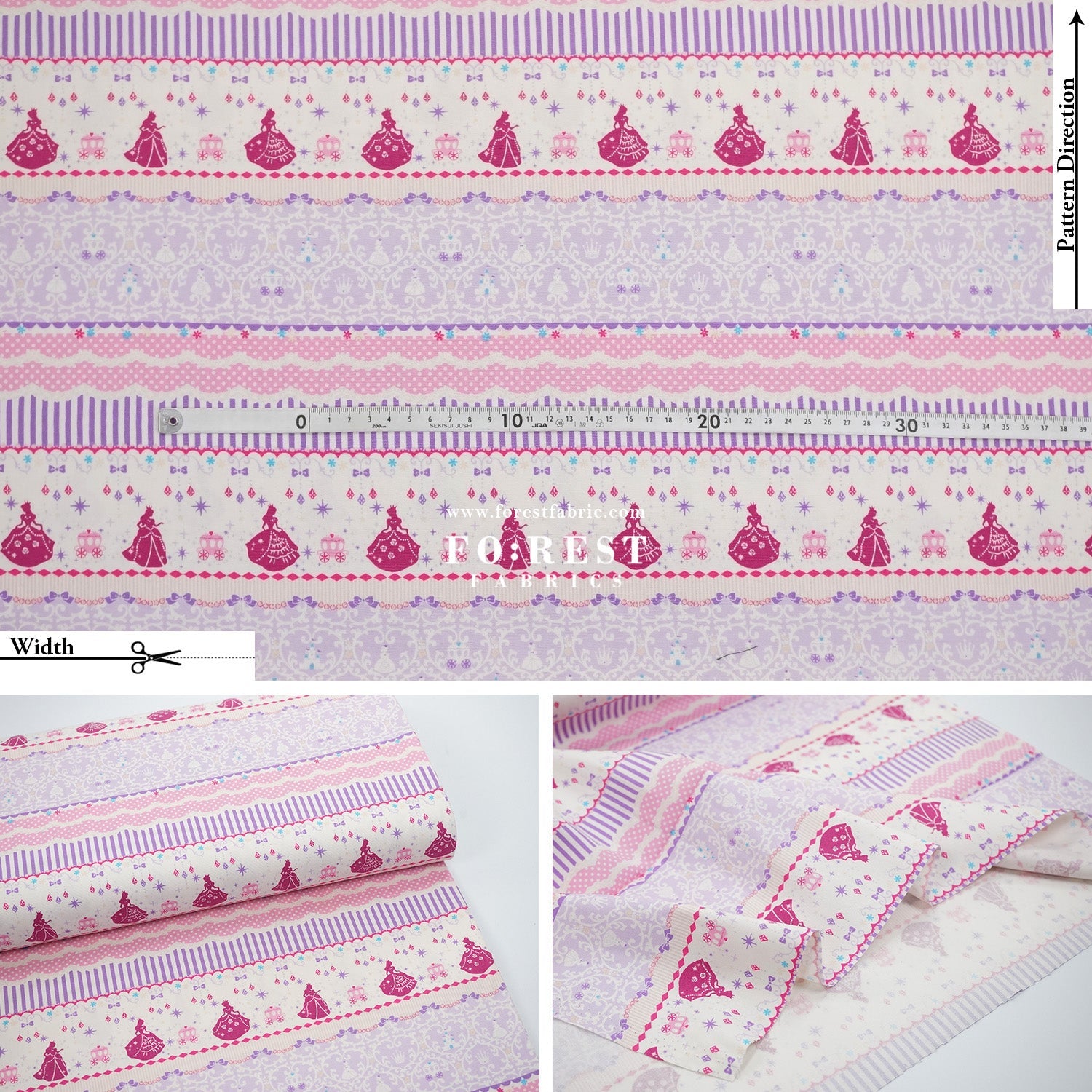 oxford - My Diamond Princess fabric - FO:REST Fabric 布恩堂Liberty fabrictana lawnjapanese fabricykk zipper