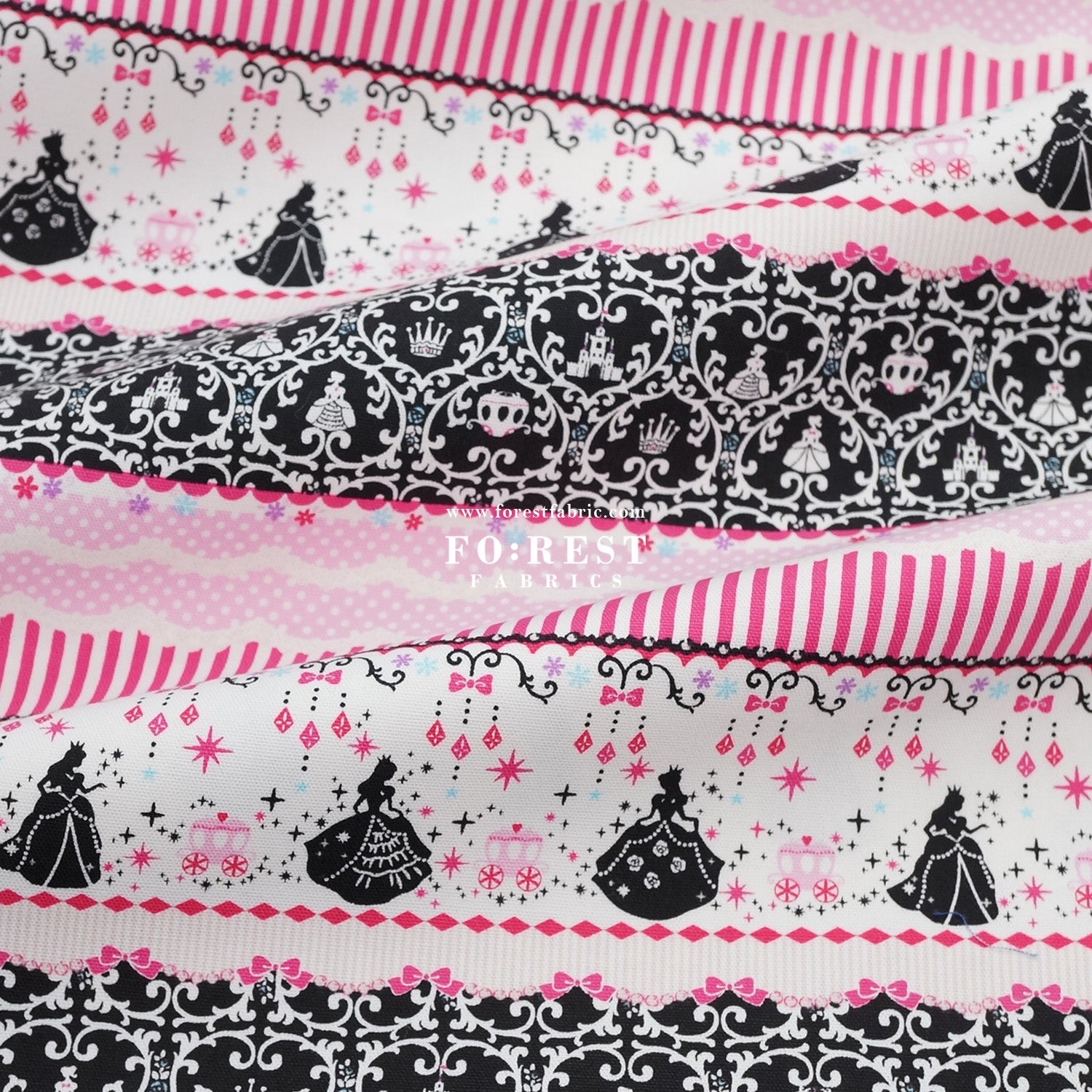oxford - My Diamond Princess fabric - FO:REST Fabric 布恩堂Liberty fabrictana lawnjapanese fabricykk zipper