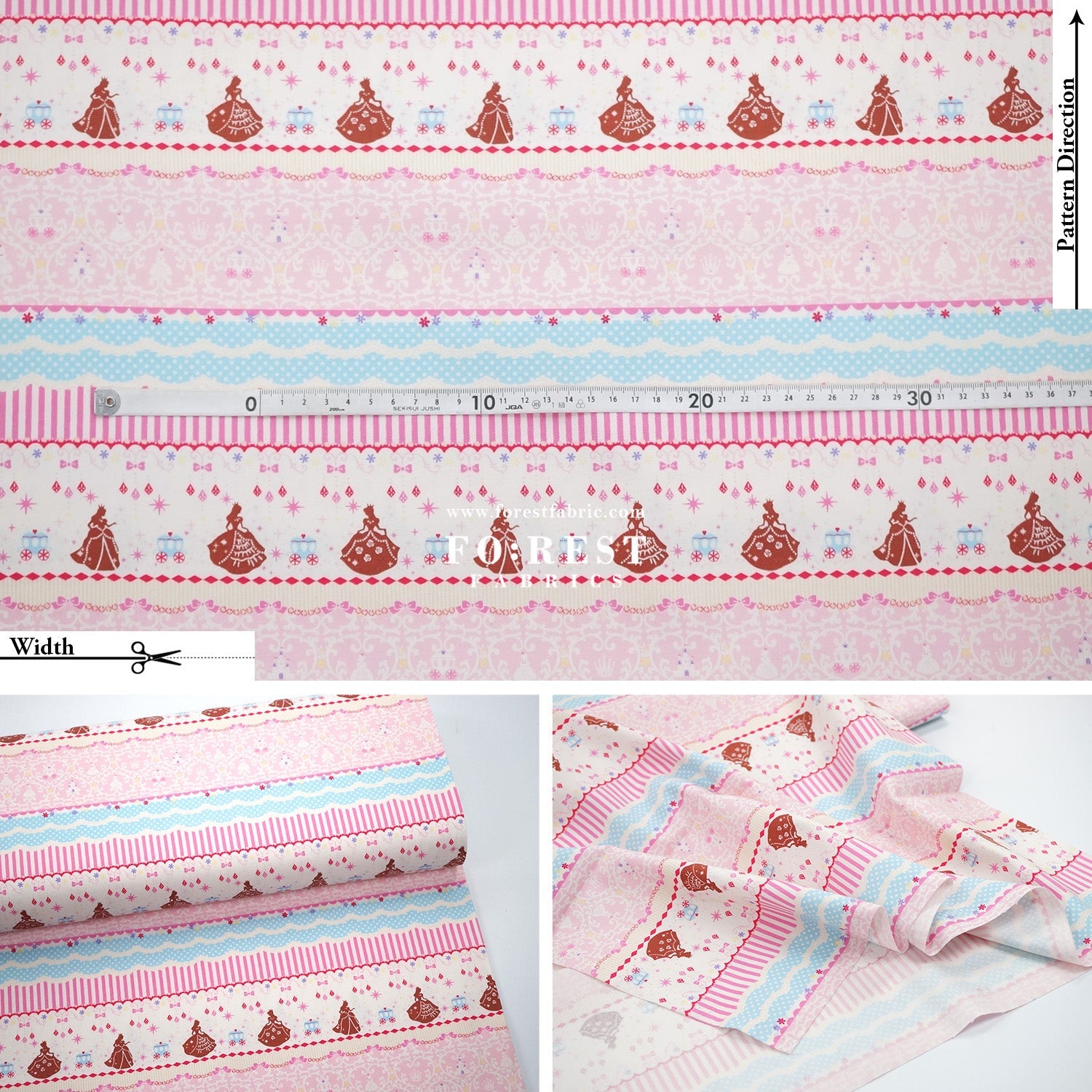 oxford - My Diamond Princess fabric - FO:REST Fabric 布恩堂Liberty fabrictana lawnjapanese fabricykk zipper