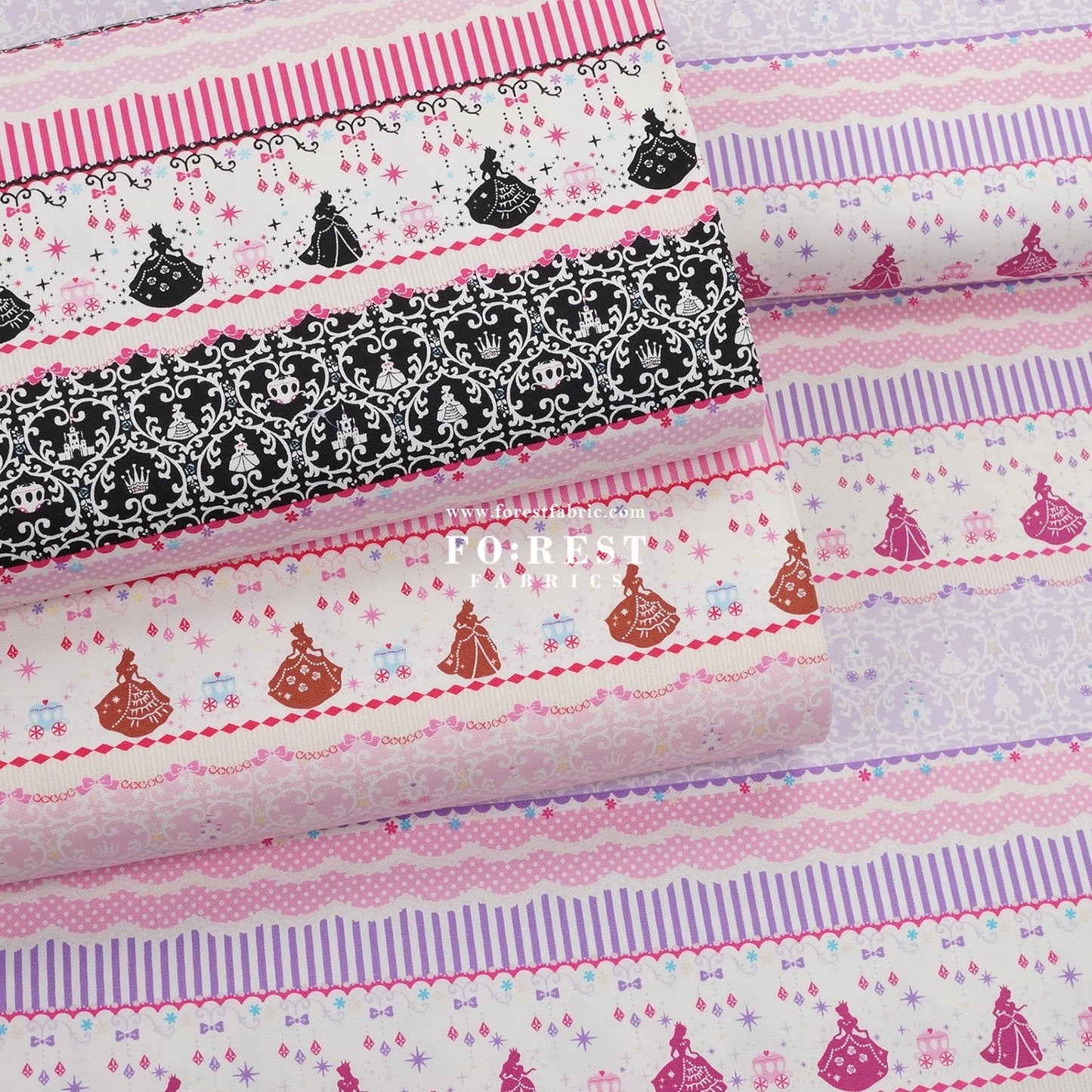 oxford - My Diamond Princess fabric - FO:REST Fabric 布恩堂Liberty fabrictana lawnjapanese fabricykk zipper