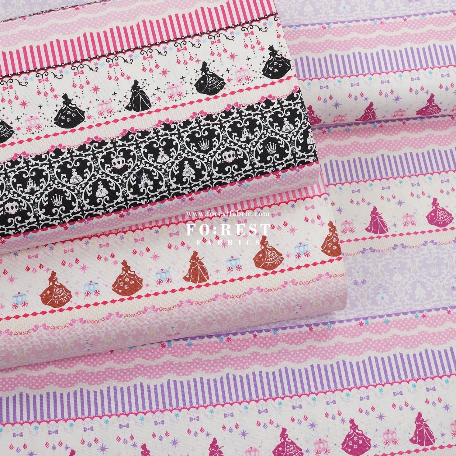 oxford - My Diamond Princess fabric - FO:REST Fabric 布恩堂Liberty fabrictana lawnjapanese fabricykk zipper