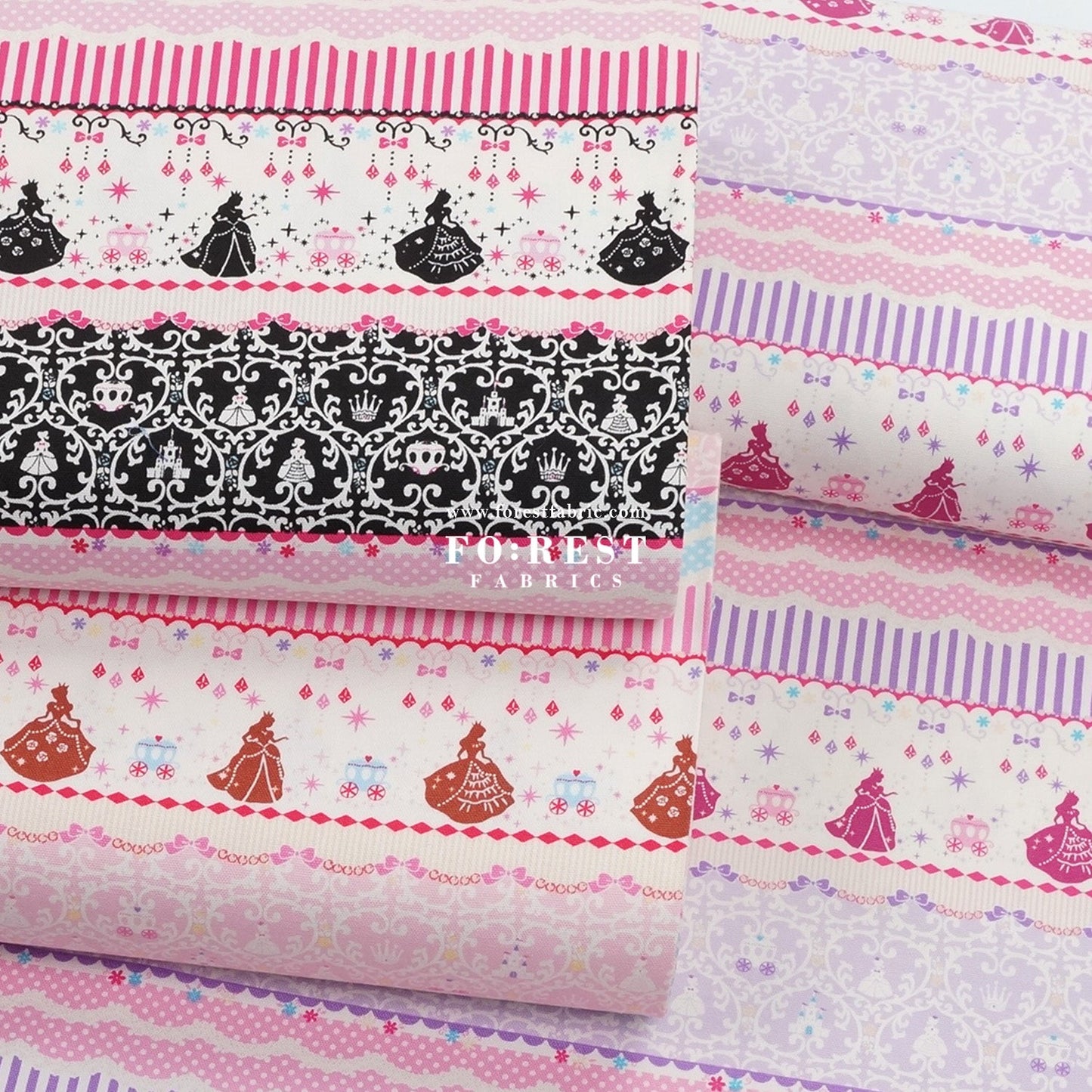 oxford - My Diamond Princess fabric - FO:REST Fabric 布恩堂Liberty fabrictana lawnjapanese fabricykk zipper