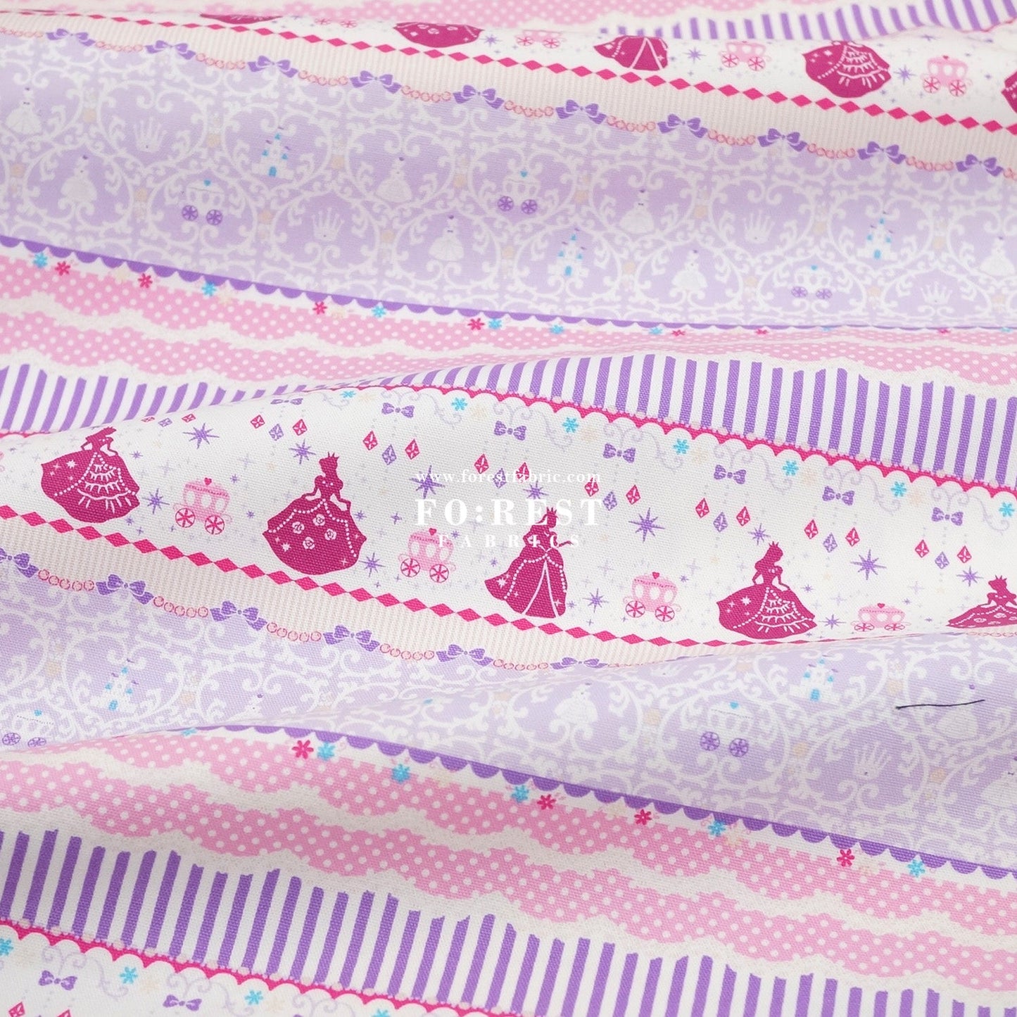 oxford - My Diamond Princess fabric - FO:REST Fabric 布恩堂Liberty fabrictana lawnjapanese fabricykk zipper