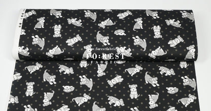 oxford - Schnauzer Dogs fabric - FO:REST Fabric 布恩堂Liberty fabrictana lawnjapanese fabricykk zipper