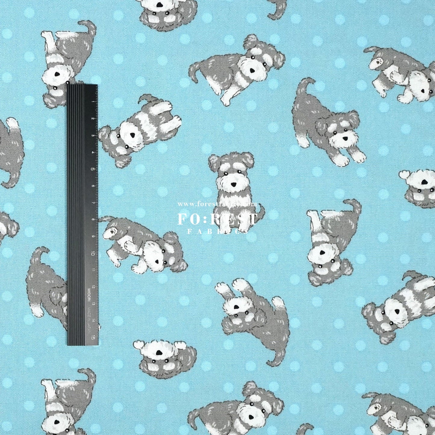 oxford - Schnauzer Dogs fabric - FO:REST Fabric 布恩堂Liberty fabrictana lawnjapanese fabricykk zipper