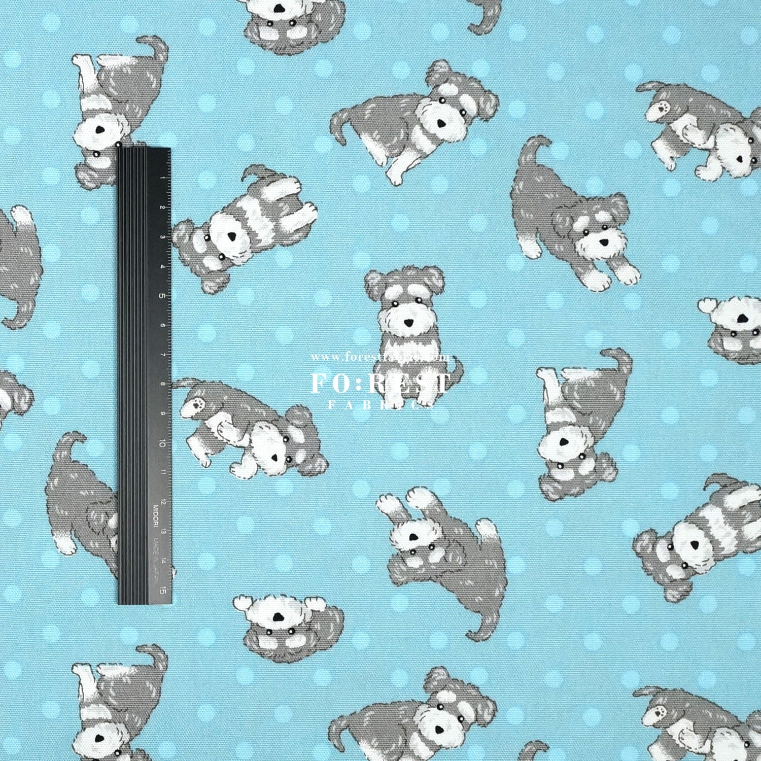 oxford - Schnauzer Dogs fabric - FO:REST Fabric 布恩堂Liberty fabrictana lawnjapanese fabricykk zipper