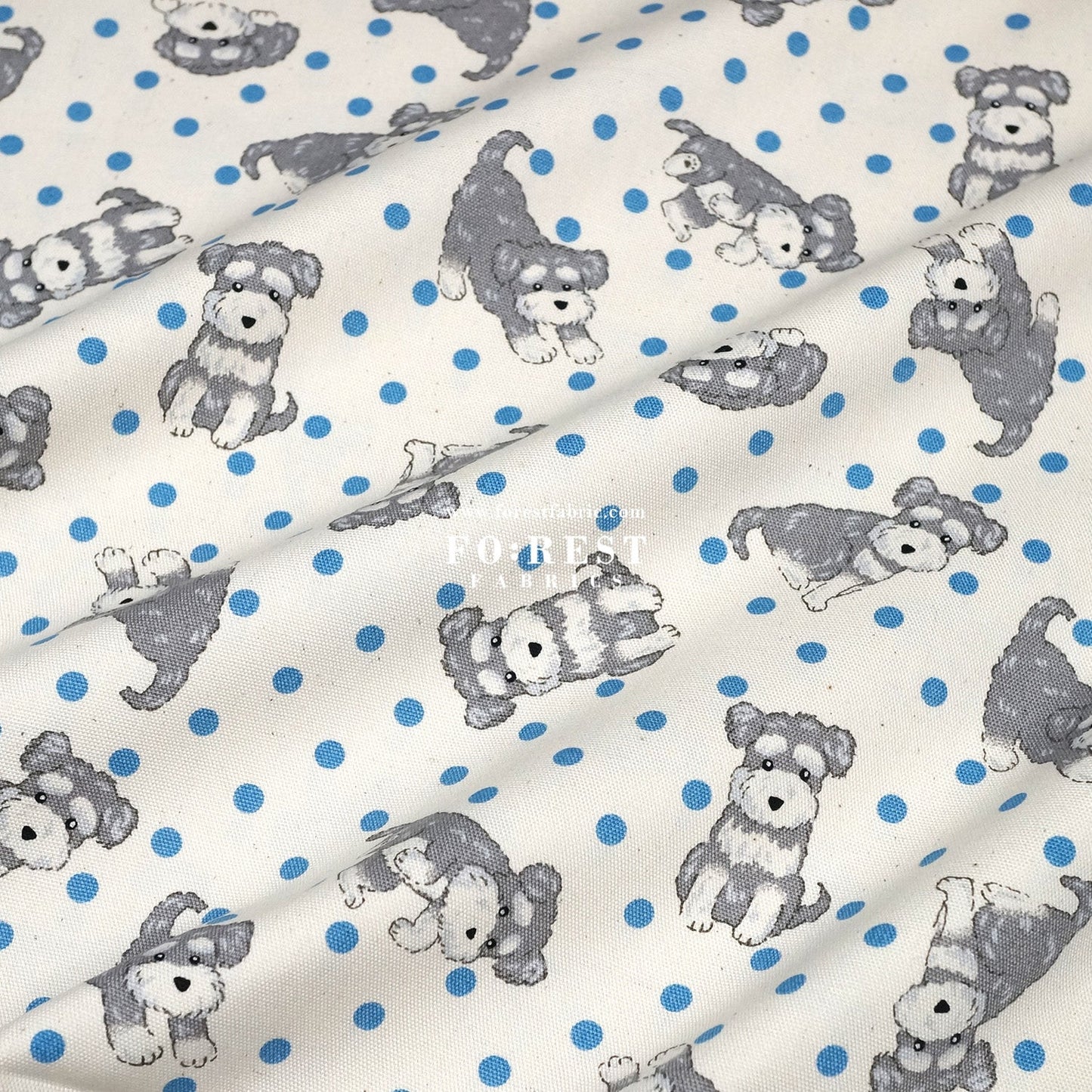 oxford - Schnauzer Dogs fabric - FO:REST Fabric 布恩堂Liberty fabrictana lawnjapanese fabricykk zipper