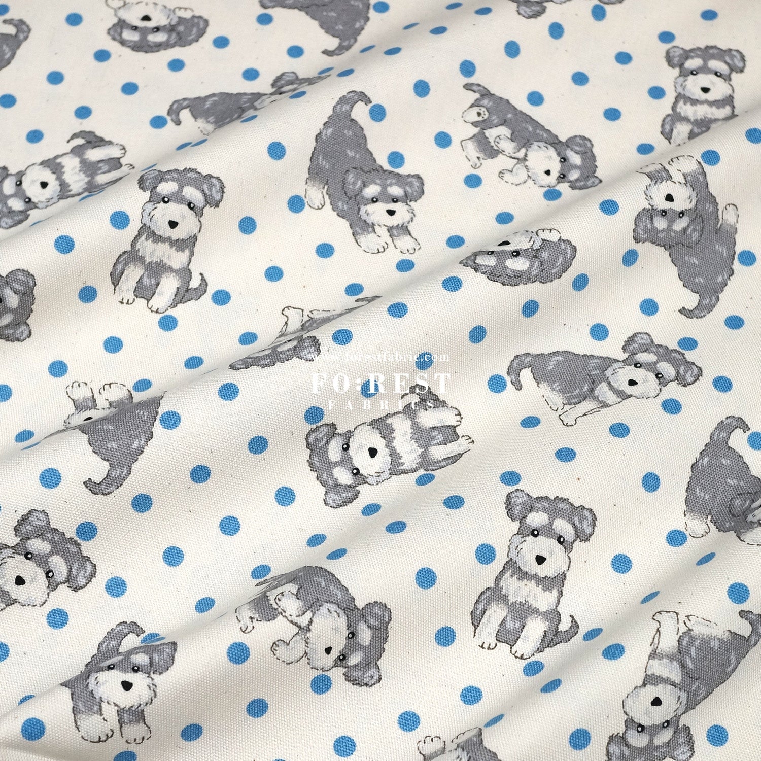 oxford - Schnauzer Dogs fabric - FO:REST Fabric 布恩堂Liberty fabrictana lawnjapanese fabricykk zipper