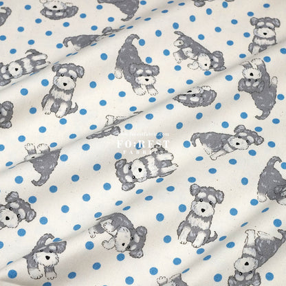 oxford - Schnauzer Dogs fabric - FO:REST Fabric 布恩堂Liberty fabrictana lawnjapanese fabricykk zipper