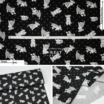 oxford - Schnauzer Dogs fabric - FO:REST Fabric 布恩堂Liberty fabrictana lawnjapanese fabricykk zipper