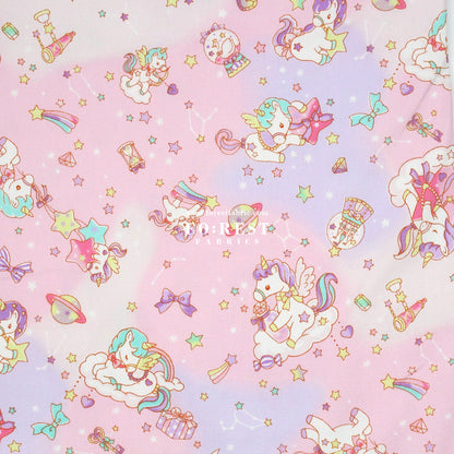 Oxford - Unicorn dream fabric Pink - FO:REST Fabric 布恩堂Liberty fabrictana lawnjapanese fabricykk zipper