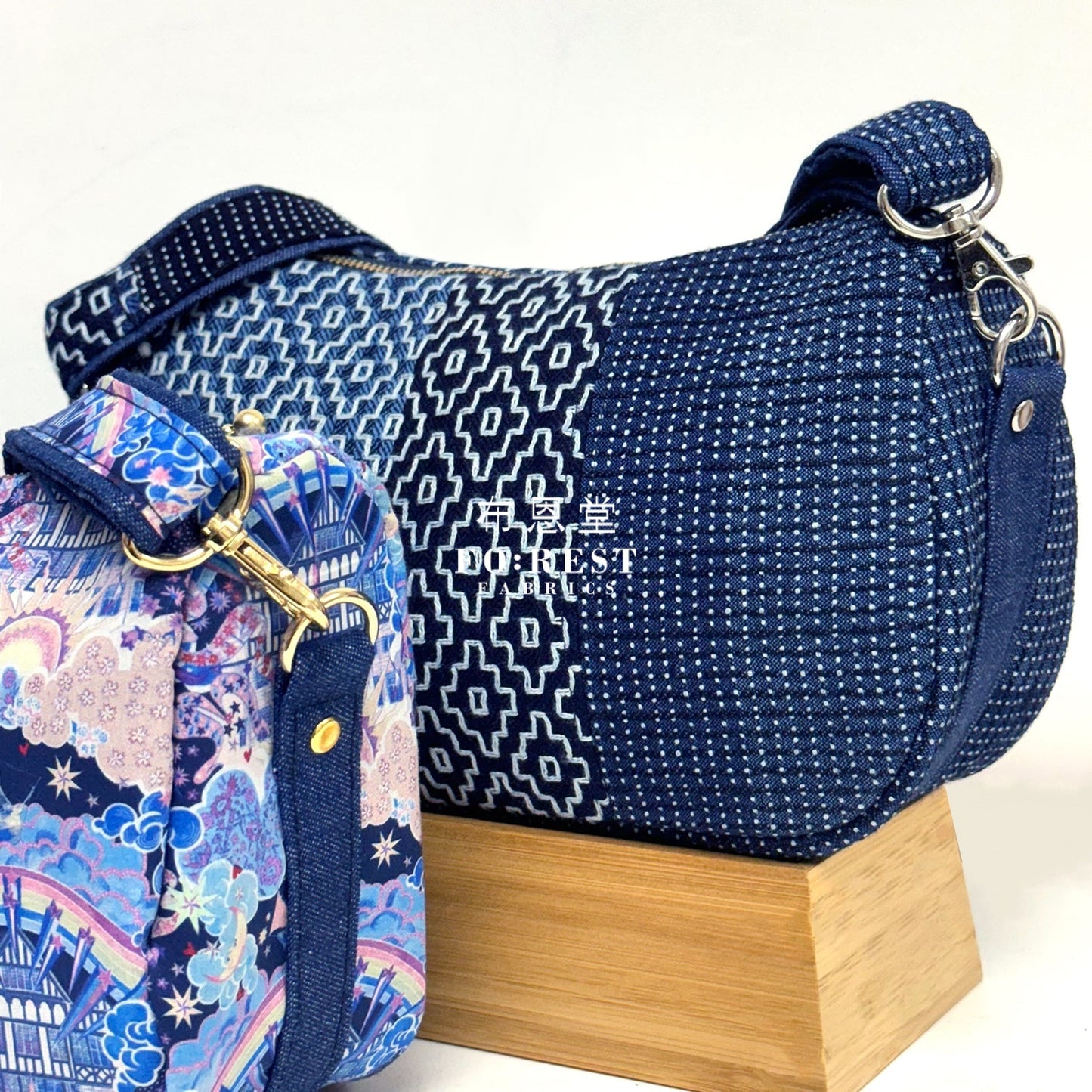 Paper Pattern shoulder Bag單肩包 - FO:REST Fabric 布恩堂Liberty fabrictana lawnjapanese fabricykk zipper