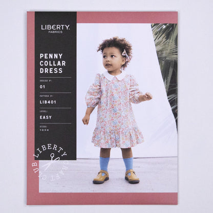 Penny Collar Dress Kids Set - Liberty Paper pattern - FO:REST Fabric 布恩堂Liberty fabrictana lawnjapanese fabricykk zipper
