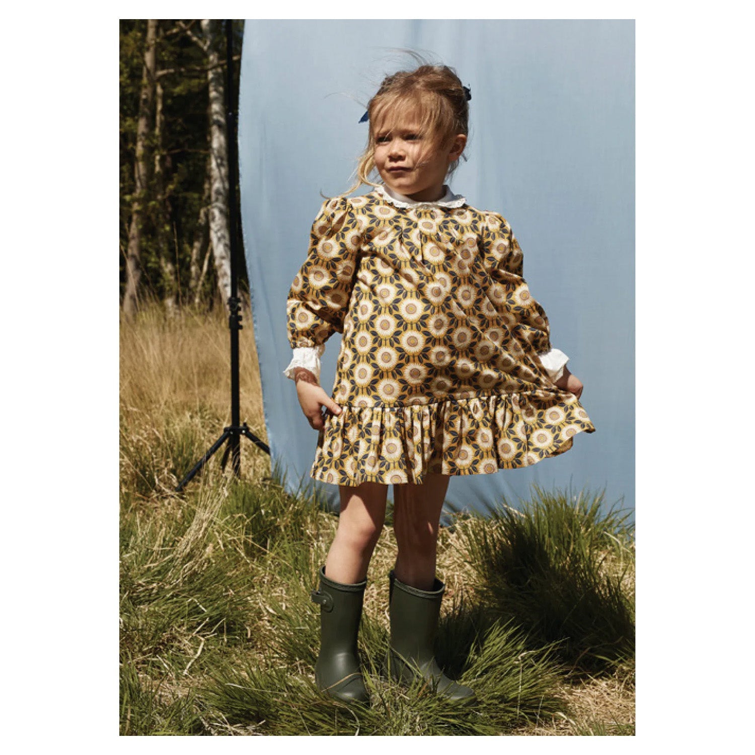 Penny Collar Dress Kids Set - Liberty Paper pattern - FO:REST Fabric 布恩堂Liberty fabrictana lawnjapanese fabricykk zipper