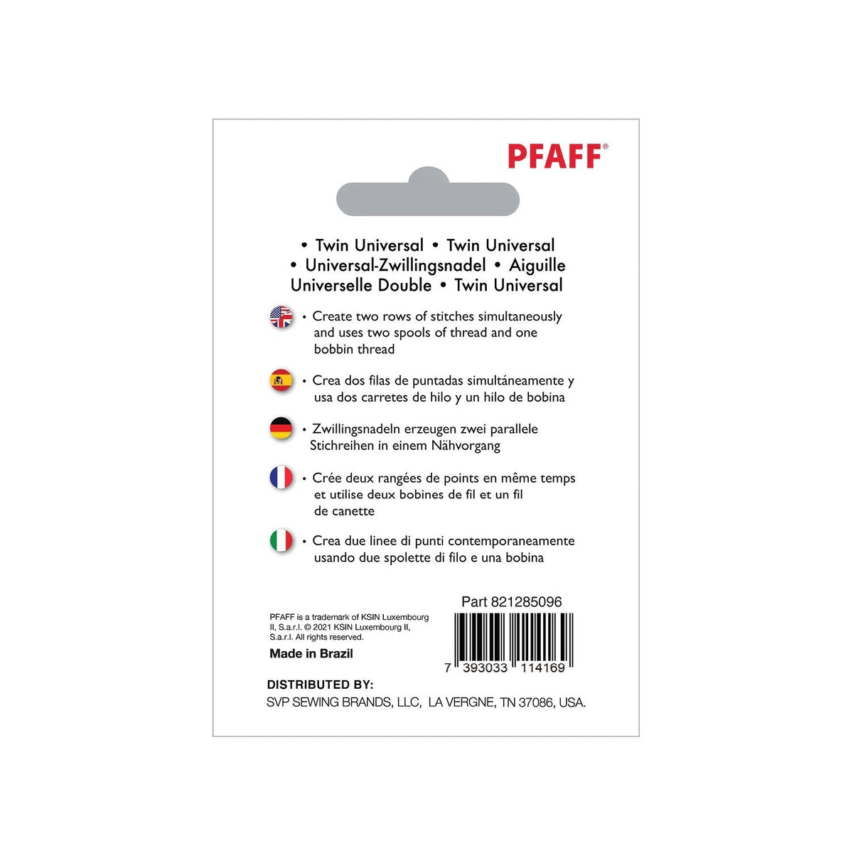 PFAFF® Twin Universal Needle - Size 80/12 - 1.6mm 萬用家用雙針 - FO:REST Fabric 布恩堂Liberty fabrictana lawnjapanese fabricykk zipper