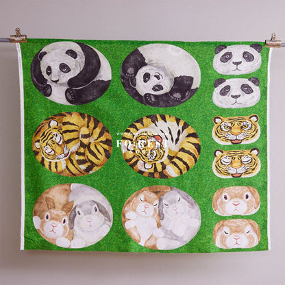 Pre - cut cotton - Home Deco animal fabric - FO:REST Fabric 布恩堂Liberty fabrictana lawnjapanese fabricykk zipper