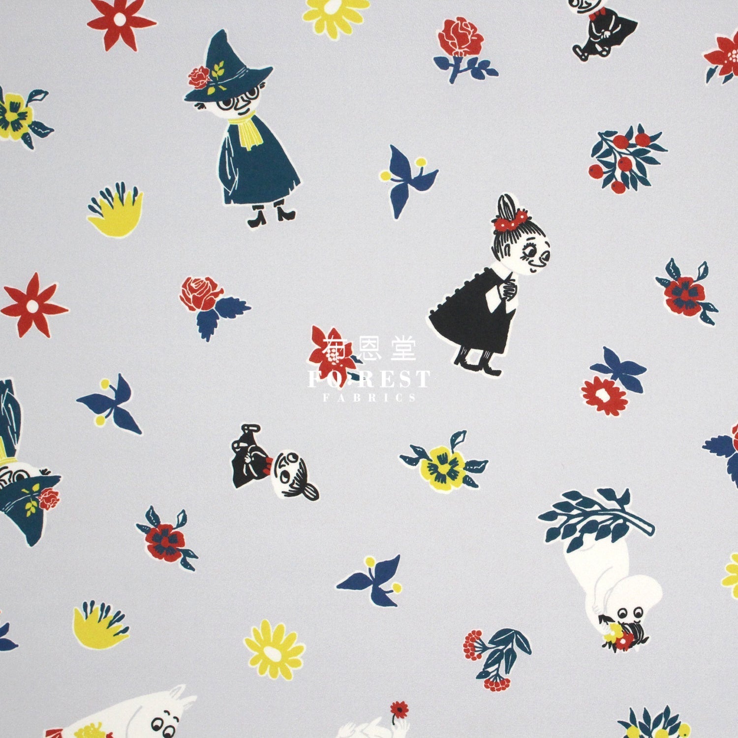 Quick Dry Polystser - Moomin 速乾 (member) - FO:REST Fabric 布恩堂Liberty fabrictana lawnjapanese fabricykk zipper