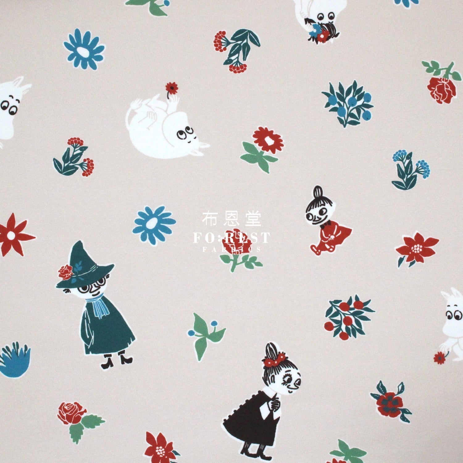 Quick Dry Polystser - Moomin 速乾 (member) - FO:REST Fabric 布恩堂Liberty fabrictana lawnjapanese fabricykk zipper