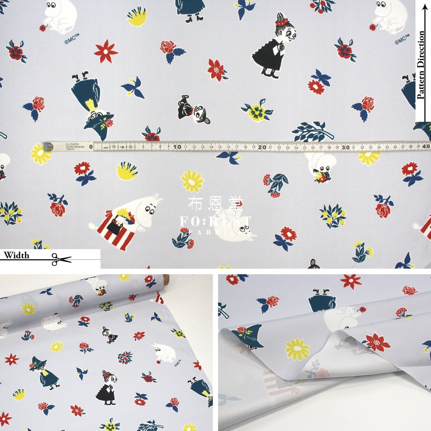 Quick Dry Polystser - Moomin 速乾 (member) - FO:REST Fabric 布恩堂Liberty fabrictana lawnjapanese fabricykk zipper