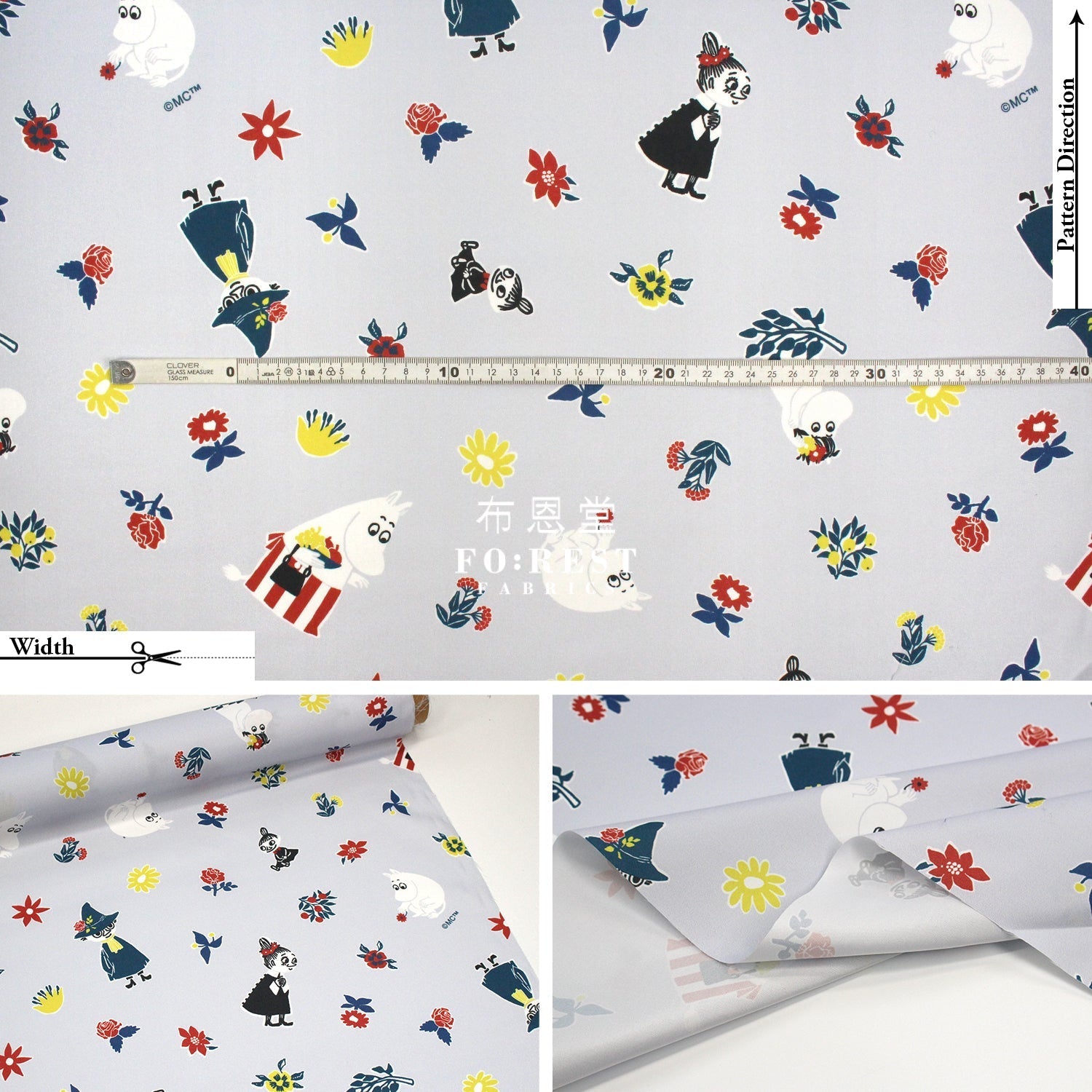 Quick Dry Polystser - Moomin 速乾 (member) - FO:REST Fabric 布恩堂Liberty fabrictana lawnjapanese fabricykk zipper
