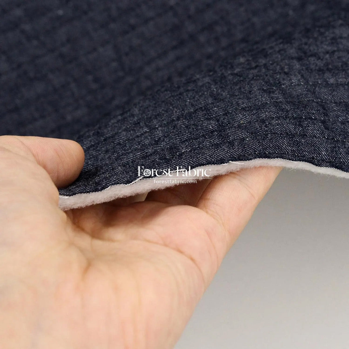 Quilted 5oz Denim fabric - solid Bespoke - FO:REST Fabric 布恩堂Liberty fabric#tana lawn#japanese fabric#ykk zipper#