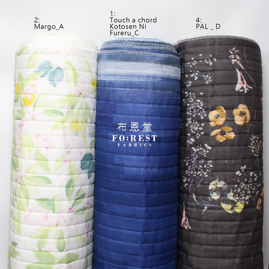 Quilted Organic double gauze - Nani iro fabric 間棉 - FO:REST Fabric 布恩堂Liberty fabrictana lawnjapanese fabricykk zipper
