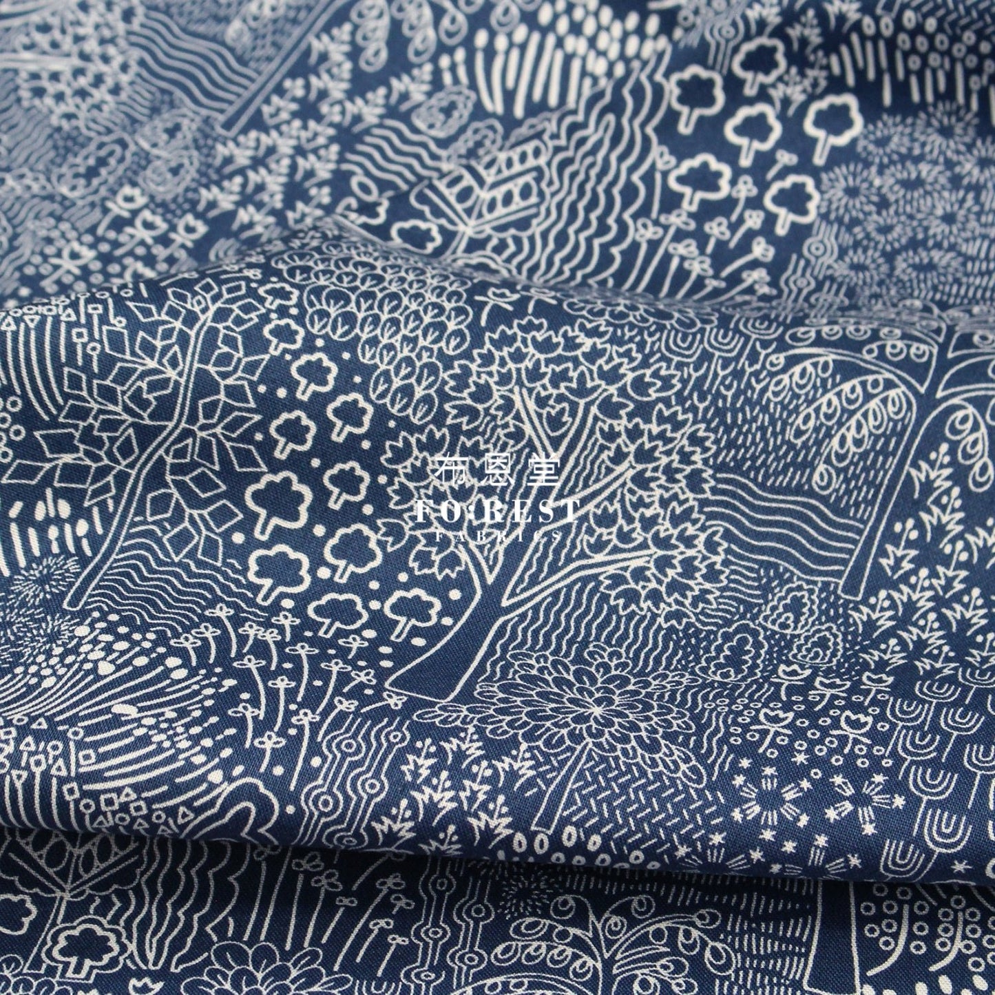 Quilting Liberty - Arboretum Shadow C - FO:REST Fabric 布恩堂Liberty fabrictana lawnjapanese fabricykk zipper