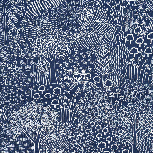 Quilting Liberty - Arboretum Shadow C - FO:REST Fabric 布恩堂Liberty fabrictana lawnjapanese fabricykk zipper