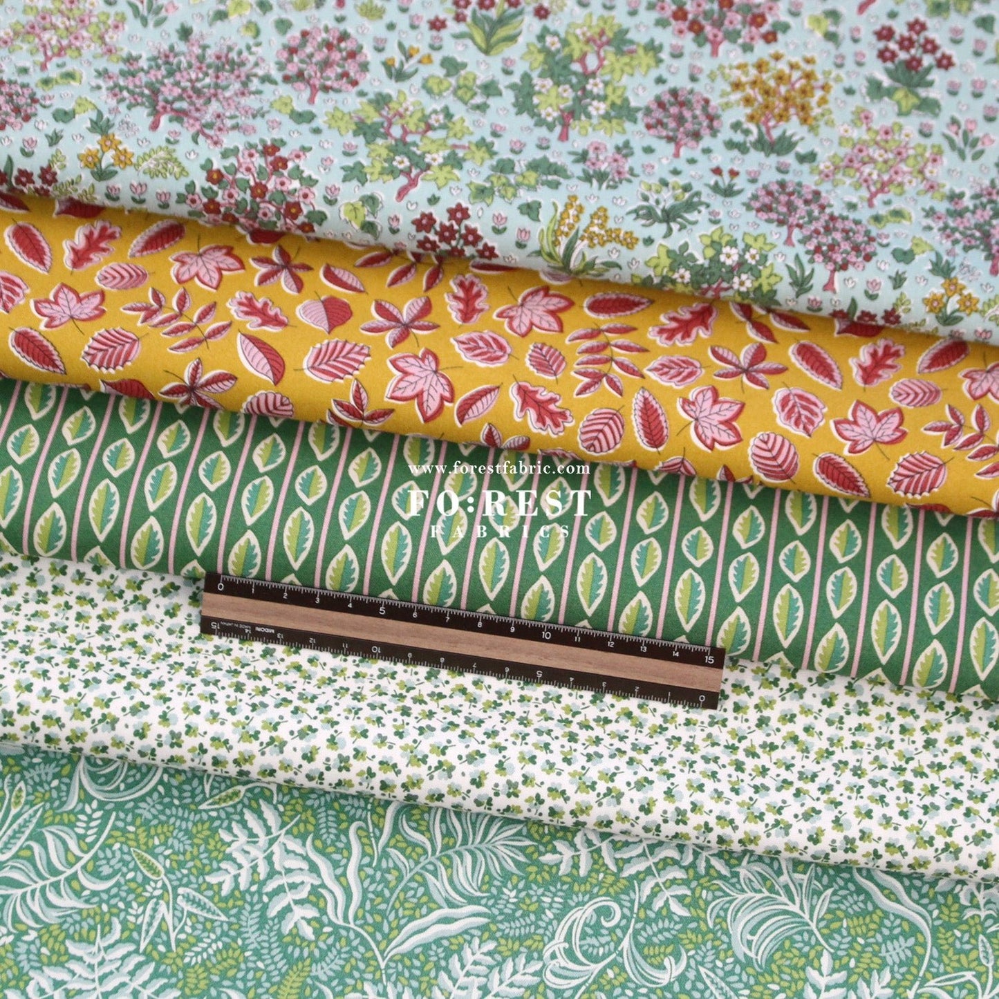 Quilting Liberty - Autumn Woodland 1 fabric - FO:REST Fabric 布恩堂Liberty fabrictana lawnjapanese fabricykk zipper