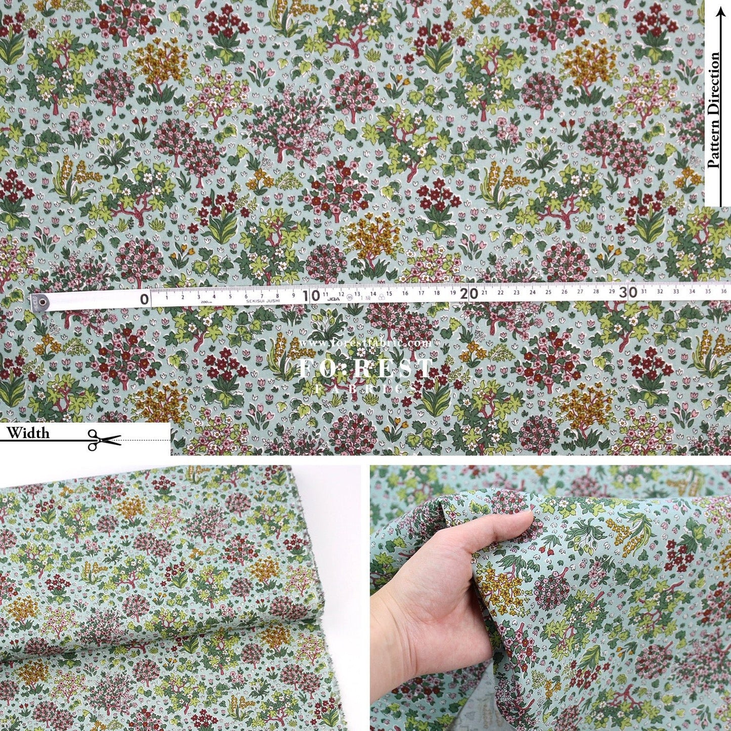 Quilting Liberty - Autumn Woodland 1 fabric - FO:REST Fabric 布恩堂Liberty fabrictana lawnjapanese fabricykk zipper