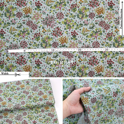 Quilting Liberty - Autumn Woodland 1 fabric - FO:REST Fabric 布恩堂Liberty fabrictana lawnjapanese fabricykk zipper