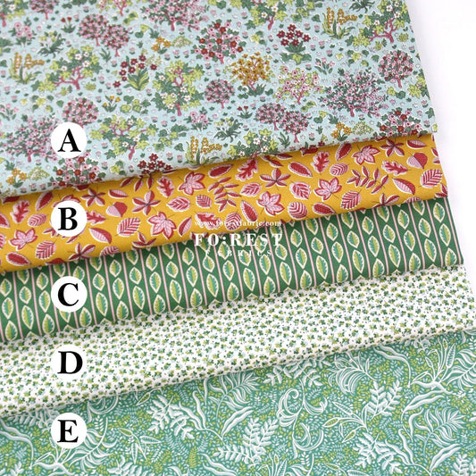Quilting Liberty - Autumn Woodland 1 fabric - FO:REST Fabric 布恩堂Liberty fabrictana lawnjapanese fabricykk zipper