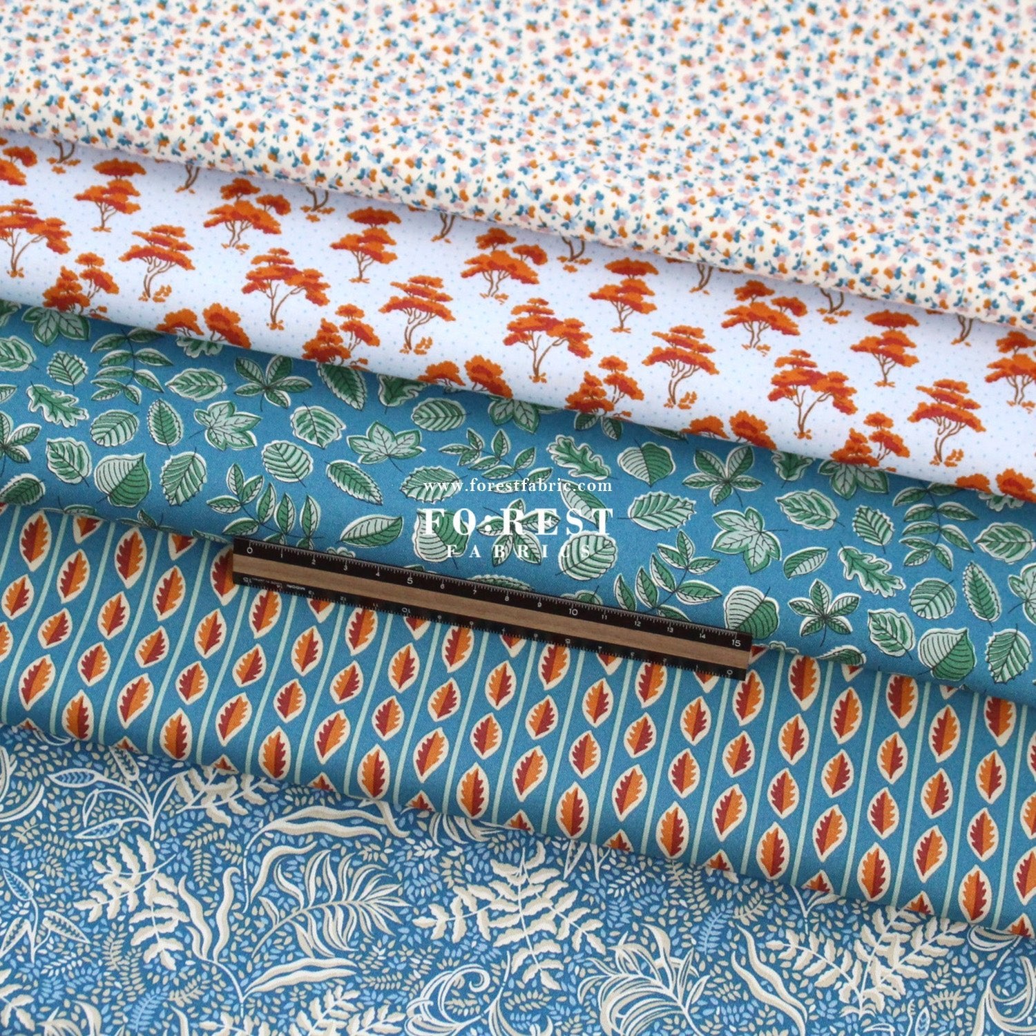 Quilting Liberty - Autumn Woodland 2 fabric - FO:REST Fabric 布恩堂Liberty fabrictana lawnjapanese fabricykk zipper
