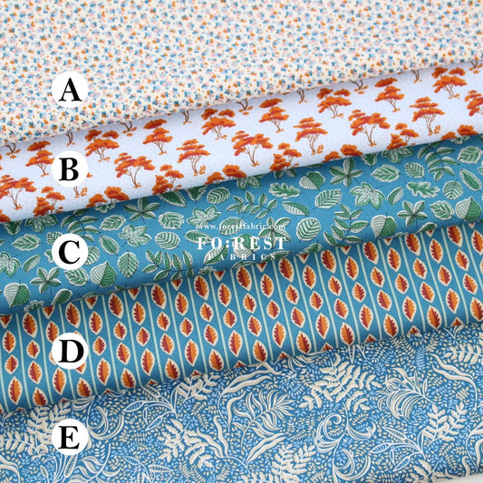 Quilting Liberty - Autumn Woodland 2 fabric - FO:REST Fabric 布恩堂Liberty fabrictana lawnjapanese fabricykk zipper