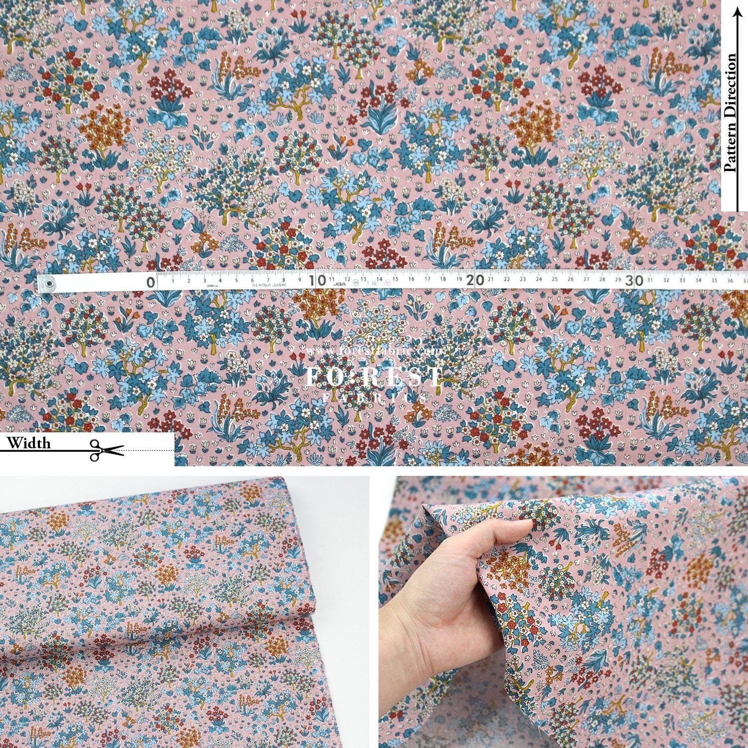 Quilting Liberty - Autumn Woodland 3 fabric - FO:REST Fabric 布恩堂Liberty fabrictana lawnjapanese fabricykk zipper