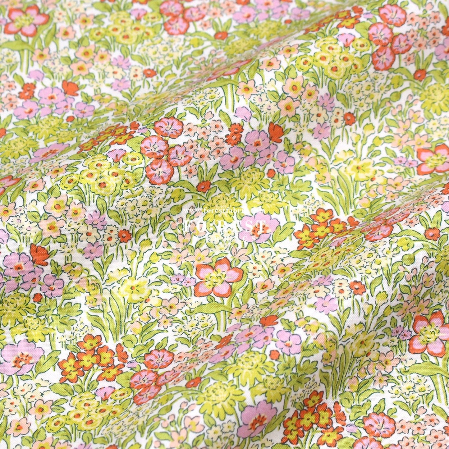 Quilting Liberty - Blooming Flowerbed fabric B - FO:REST Fabric 布恩堂Liberty fabrictana lawnjapanese fabricykk zipper