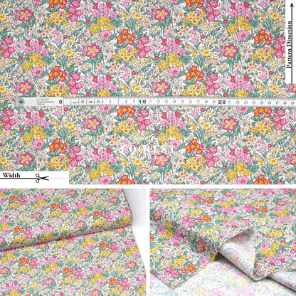 Quilting Liberty - Blooming Flowerbed fabric C - FO:REST Fabric 布恩堂Liberty fabrictana lawnjapanese fabricykk zipper