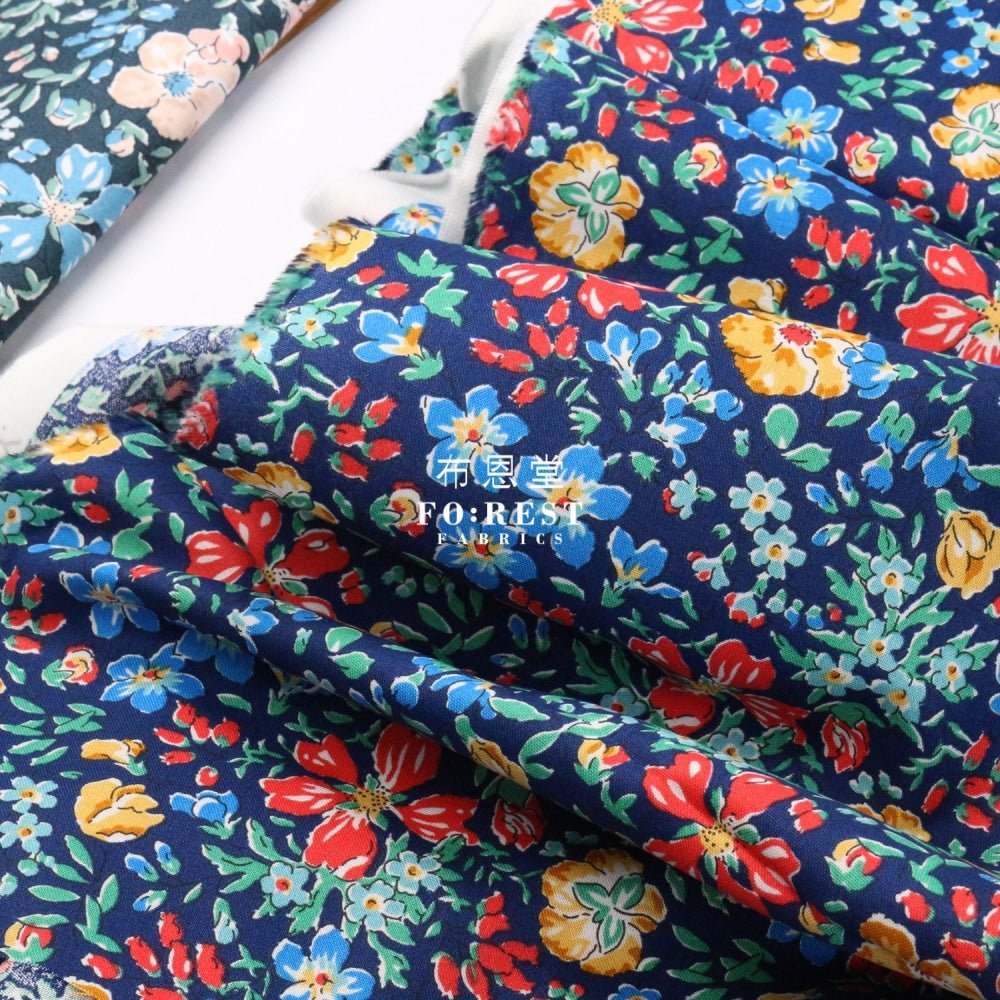 Quilting Liberty - Botanist's Blossom A - FO:REST Fabric 布恩堂Liberty fabrictana lawnjapanese fabricykk zipper